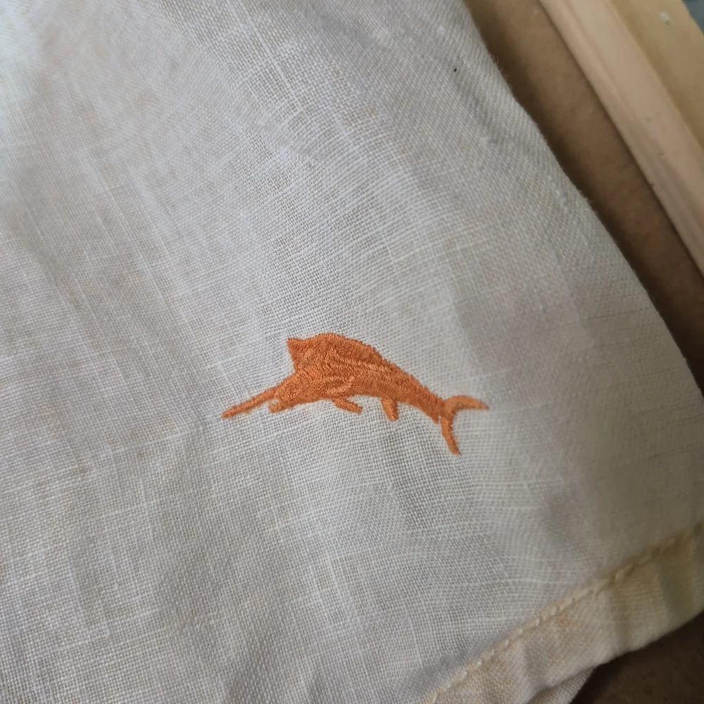 Tommy Bahama Light Orange Button Down Linen Shirt 2755/2